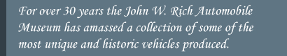 JWR Automobile Museum | 2 Eleanor Ave. Frackville, PA 17931 | Phone: 570-874-2822 | Fax: 570-874-2026